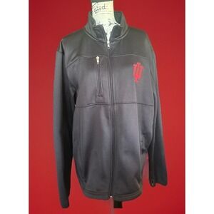 Indiana Hoosiers Full Zip Black Jacket X-Large